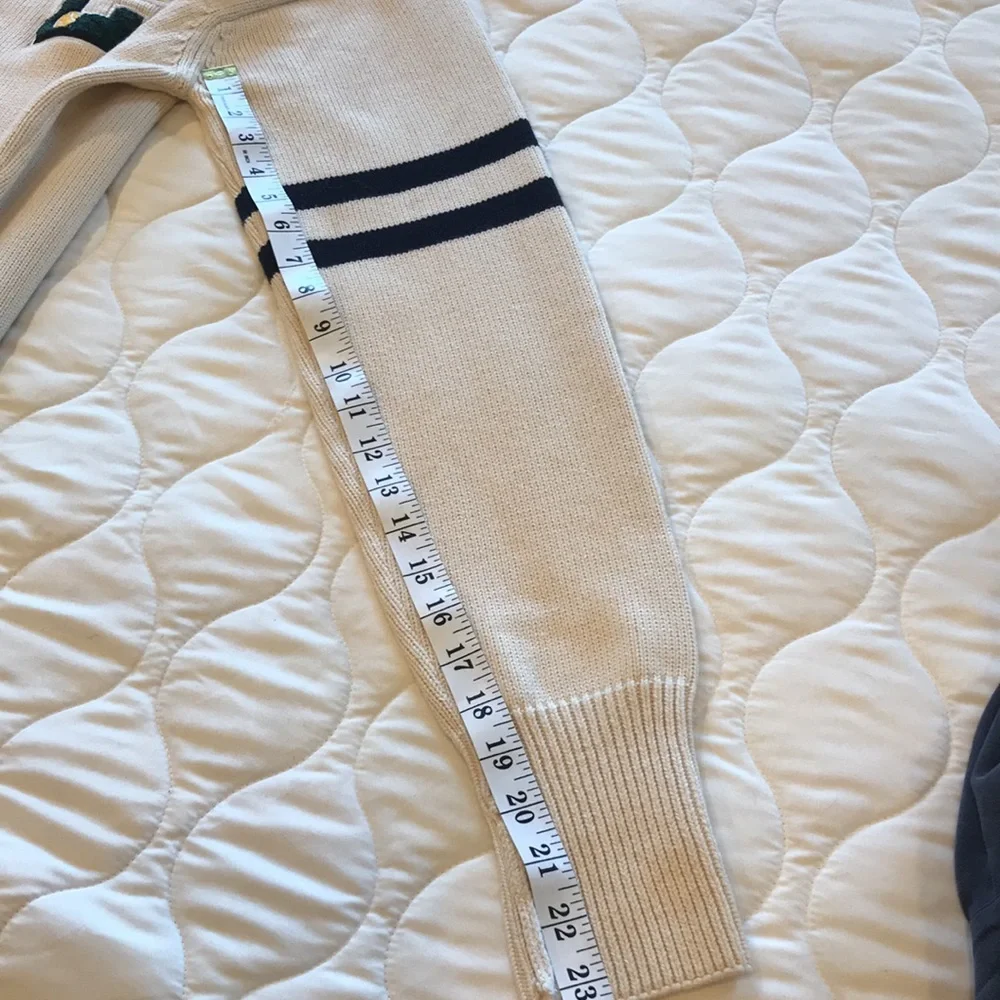 Lacoste Cream Cardigan with Black Accents - Picture 16 of 16